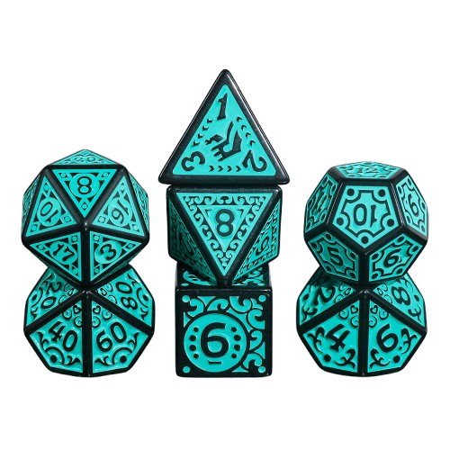 Lot de 7 dés - Magic Flame Teal - Epic Forge