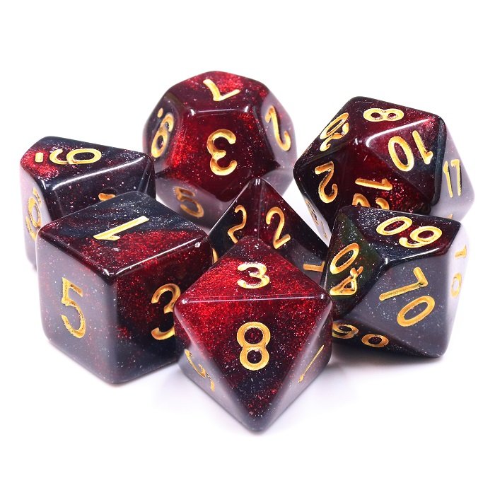 Set of 7 Dice - Bloody Mary - Epic Forge