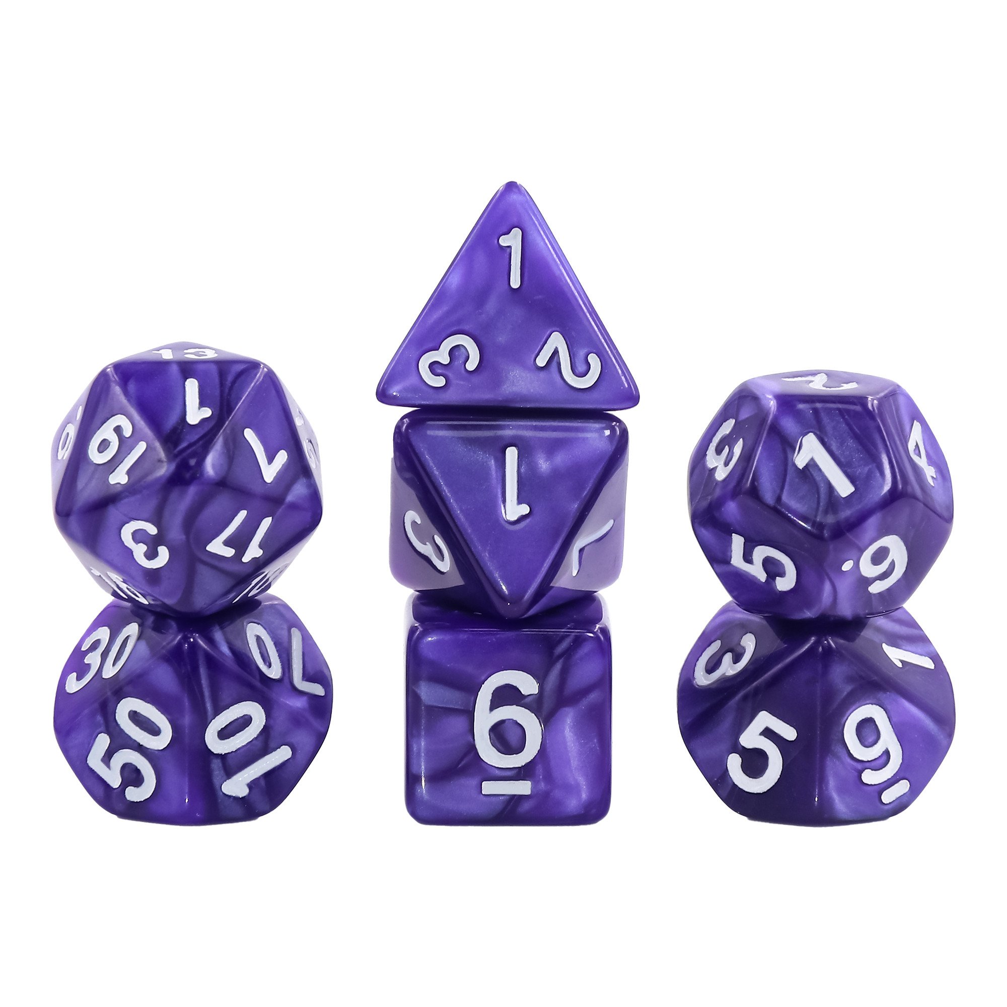 Set of 7 dice - Pearly Purple - Epic Forge