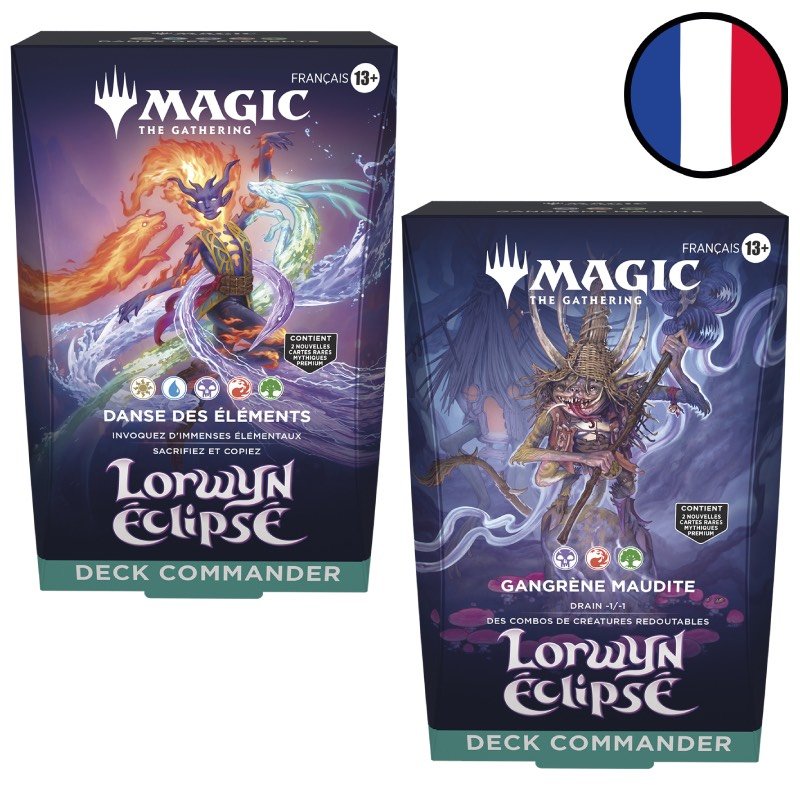 Lot des 2 Decks Commander Lorwyn éclipsé - Magic FR