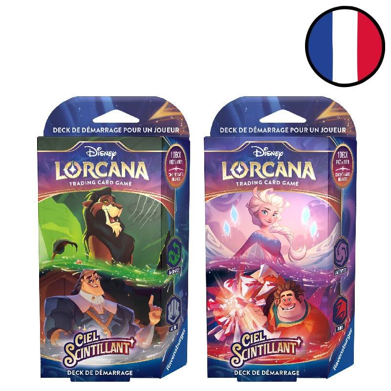 Set of the 2 Shimmering Skies Starter Decks - Disney Lorcana FR