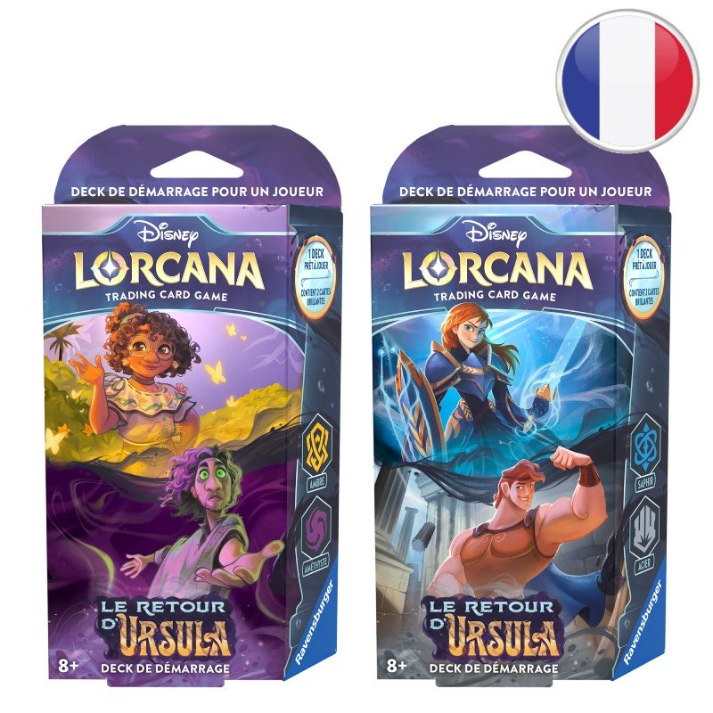 Lot des 2 decks de démarrage Le Retour d'Ursula Chapitre 4 - Disney Lorcana FR