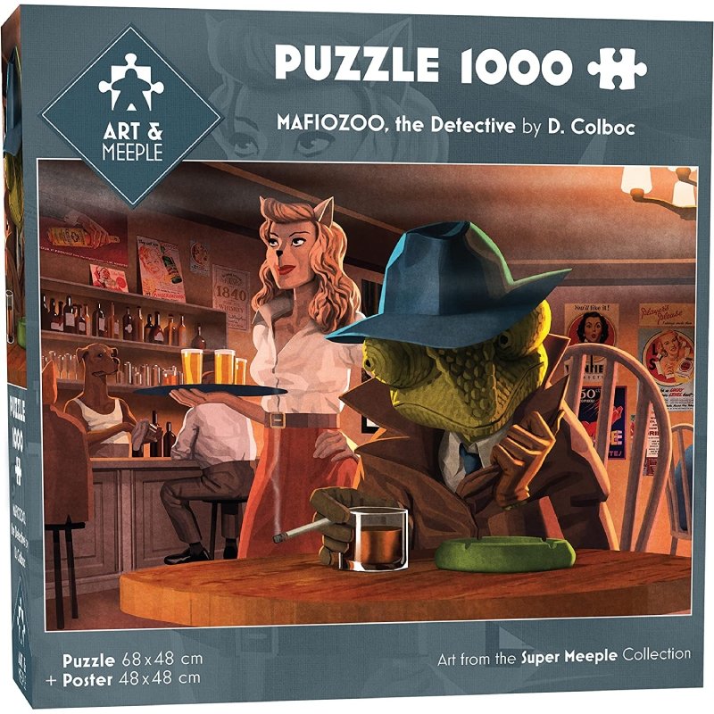 Jigsaw Puzzle 1000 Pieces - Art&Meeple Mafiozoo by D. Colboc - Tiki Editions