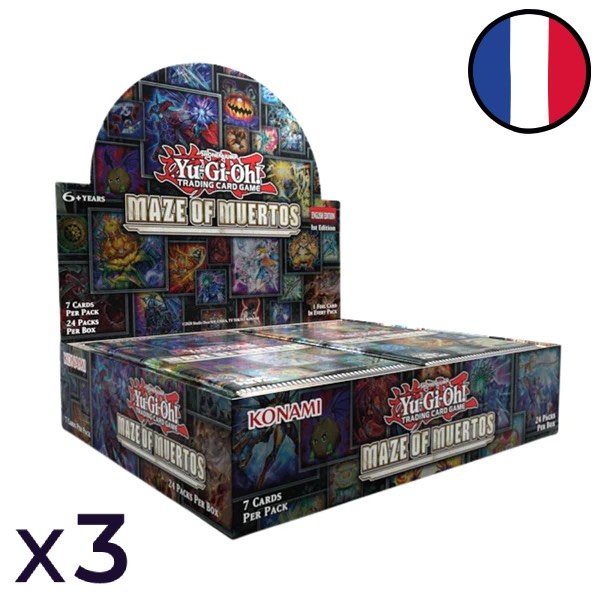 Set of 3 Displays of 24 Maze of Muertos Booster Packs - Yu-Gi-Oh! FR