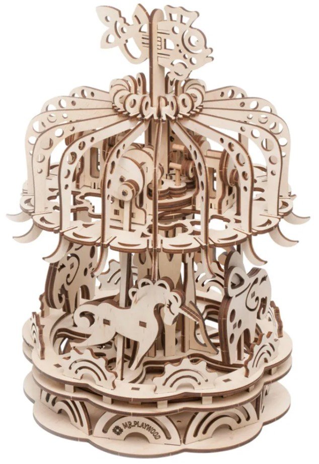Puzzle 3D Mobile en bois - Petit Carrousel - Mr Playwood