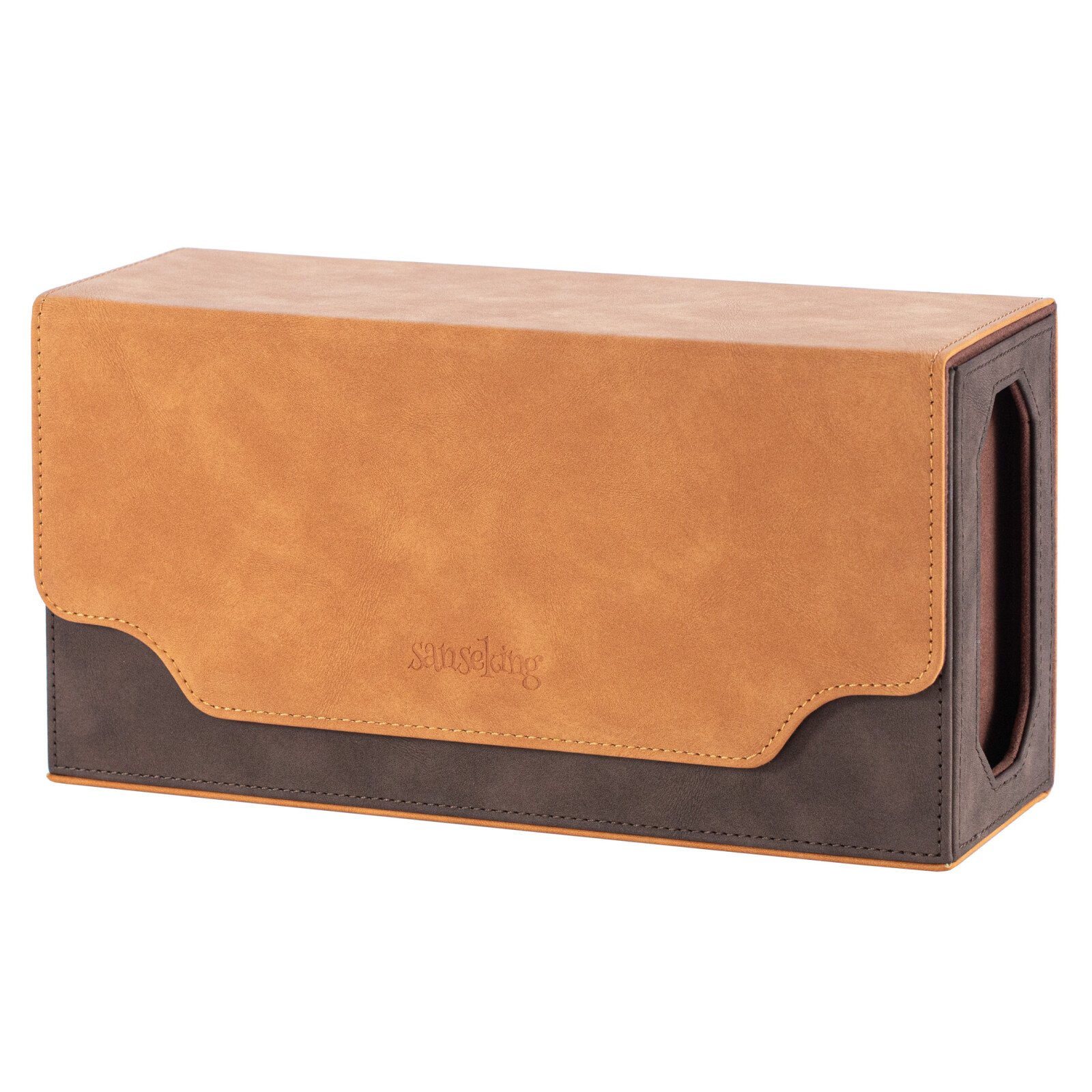 Boite de rangement pour cartes gradées Marron - Sanseking