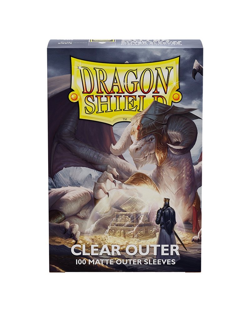 100 Sur-Pochettes Outer Sleeves Matte Transparent Format Standard - Dragon Shield