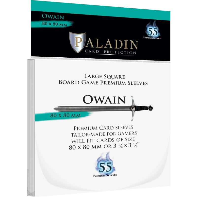 55 Owain Clear Sleeves (80 × 80 mm) - Paladin