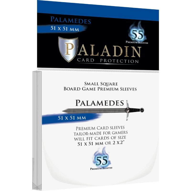 55 Palamedes Clear Sleeves (51 × 51 mm) - Paladin