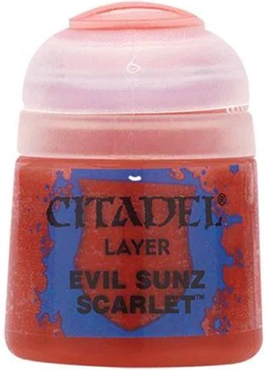 Pot of Layer Evil Sunz Scarlet paint 12ml 22-05 - Citadel