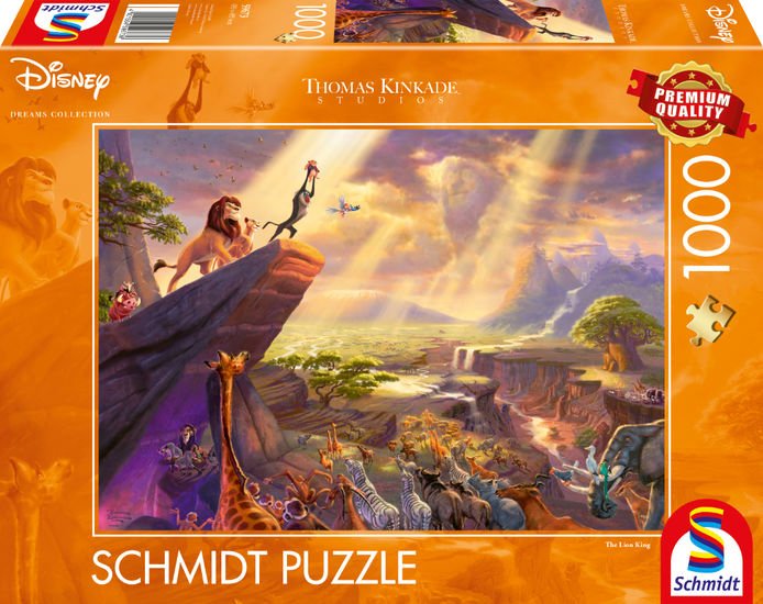 Puzzle 1000 pièces Disney - Kinkade : Le Roi Lion