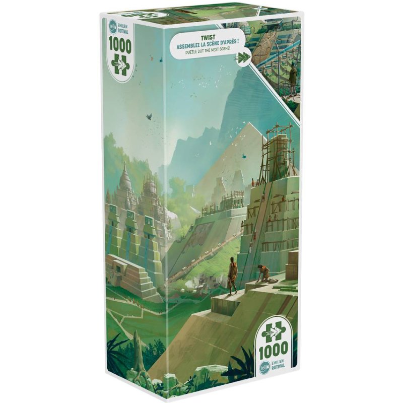 Jigsaw Puzzle 1000 Pieces - Twist Ancient Pyramids - Iello