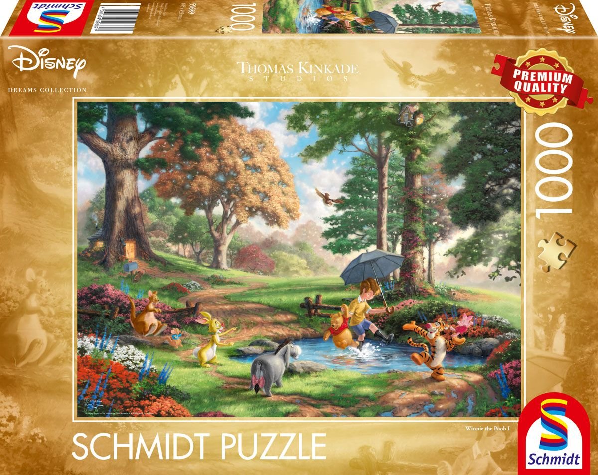 Jigsaw Puzzle 1000 Pieces - Disney Kinkade Disney, Winnie The Pooh - Schmidt
