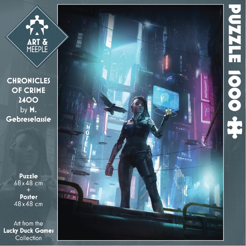 Jigsaw Puzzle 1000 Pieces - Art&Meeple Chronicles of Crime 2400 by M. Gebreselassie - Tiki Editions