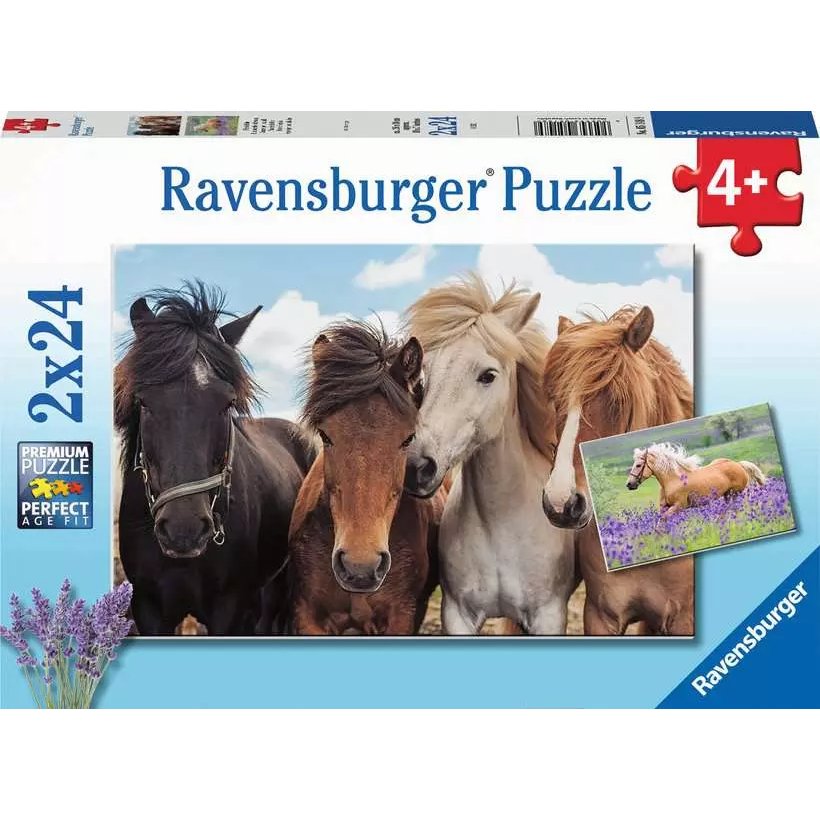 Puzzle 2x24 pieces Ravensburger - The Love of Horses