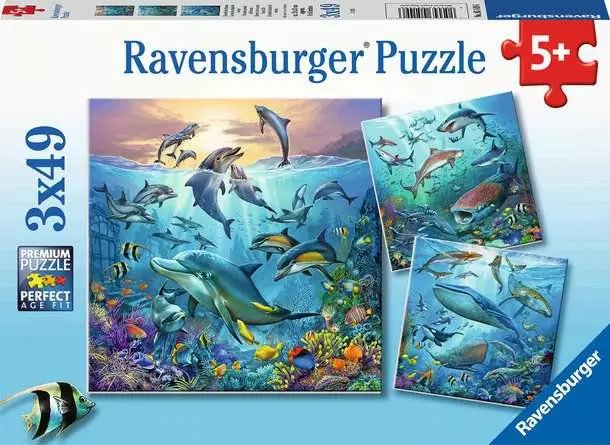 Puzzle 3x49 pieces Ravensburger - The Animal World of the Ocean