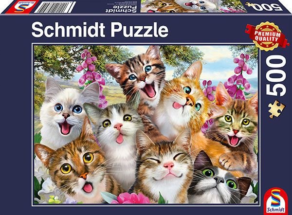 Puzzle 500 pièces - Selfie de Chats
