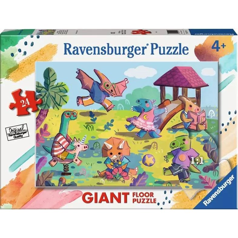 24-piece giant puzzle - Dinosaur Recreation - Ravensburger