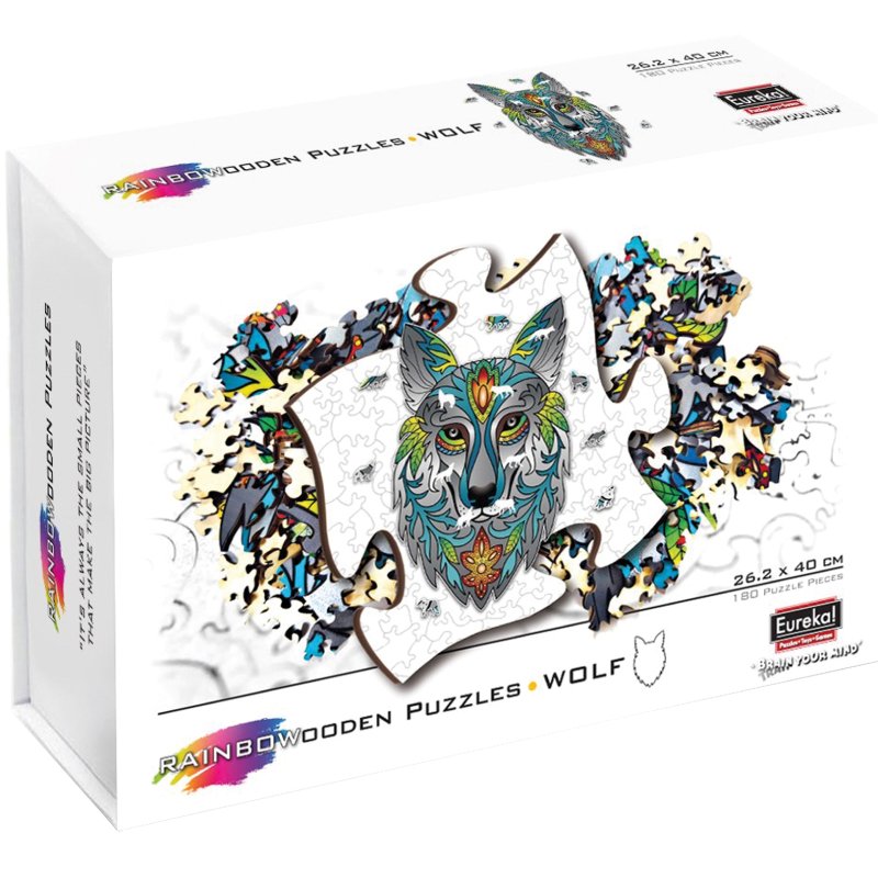 Wooden Jigsaw Puzzle 180 Pieces - Wolf - Rainbowooden