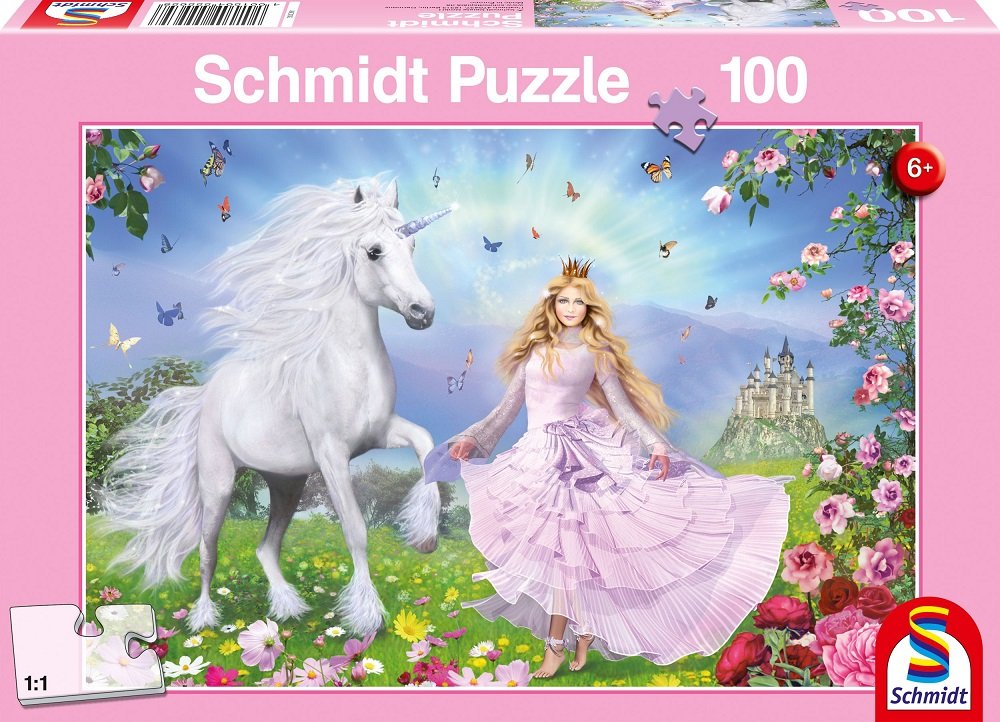 Jigsaw Puzzle 100 Pieces - The Unicorn Princess - Schmidt