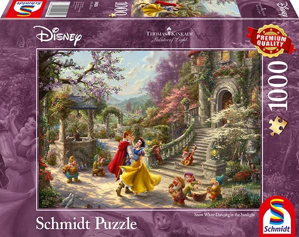 Jigsaw Puzzle 1000 Pieces - Disney Kinkade Snow White Dancing - Schmidt