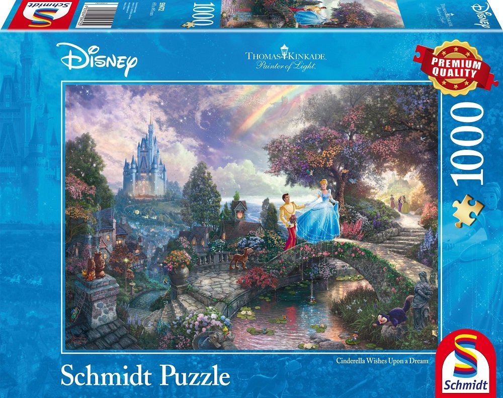 Puzzle 1000 pièces Disney - Kinkade : Cendrillon