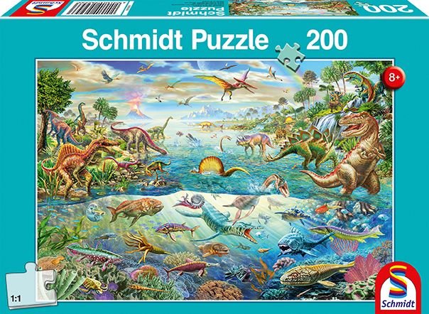 Jigsaw Puzzle 200 Pieces - Discover the Dinosaurs - Schmidt