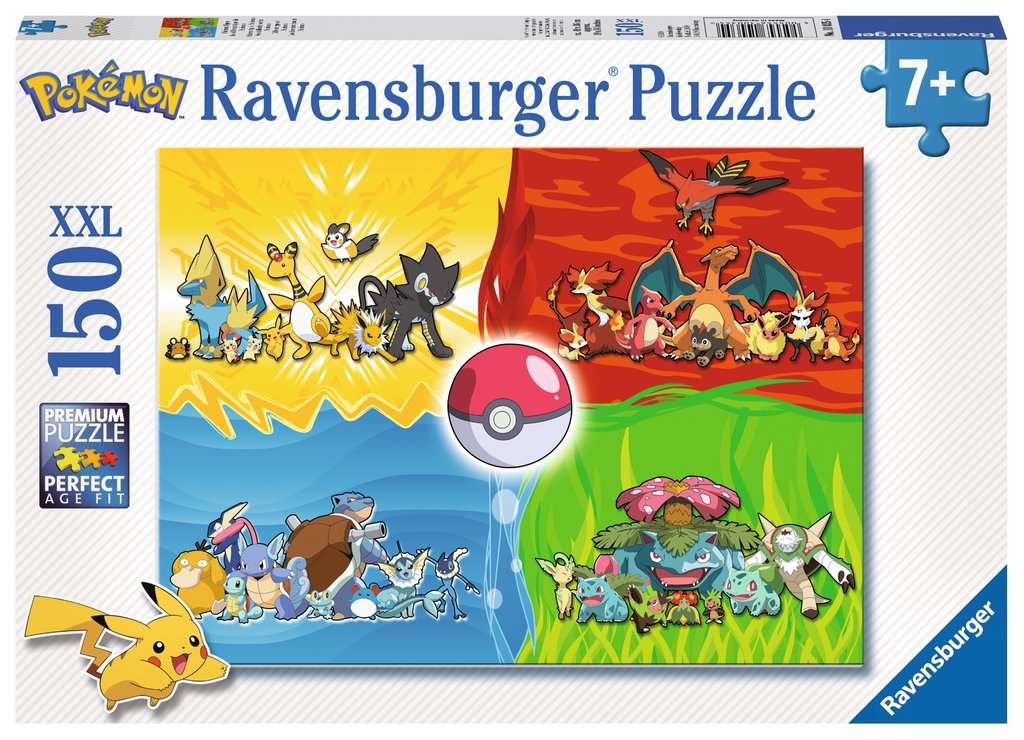 Jigsaw Puzzle 150 Pieces - Pokemon The Different Types of Pokemon - Ravensburger