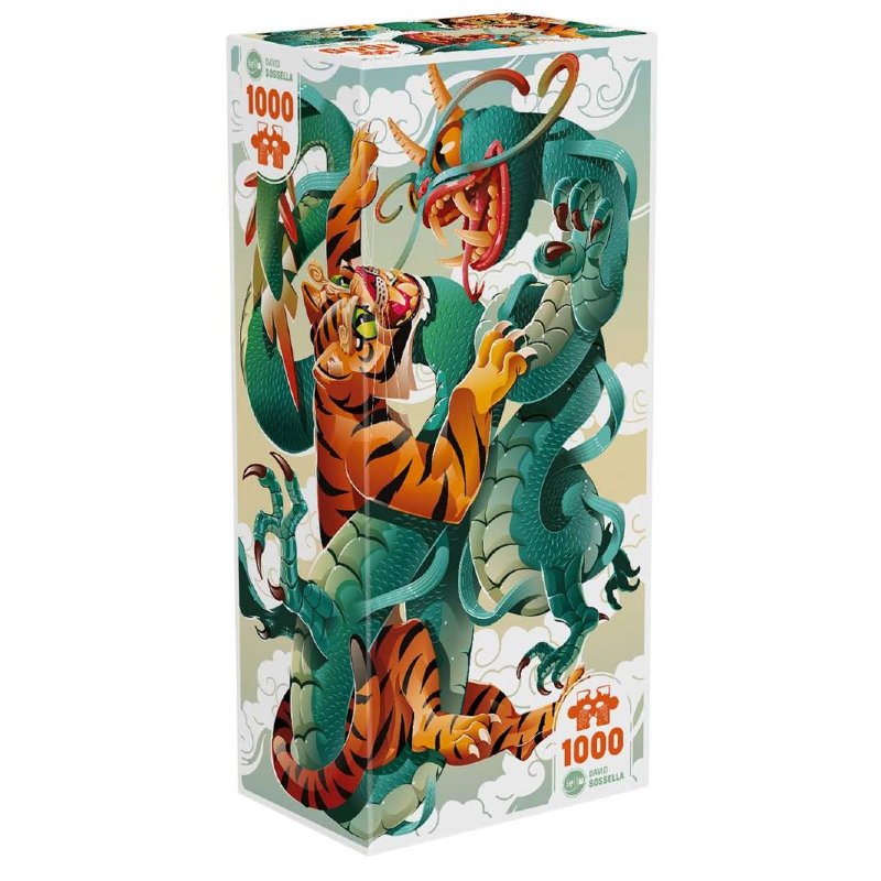 Jigsaw Puzzle 1000 Pieces - Universe The Tiger and the Dragon - Iello