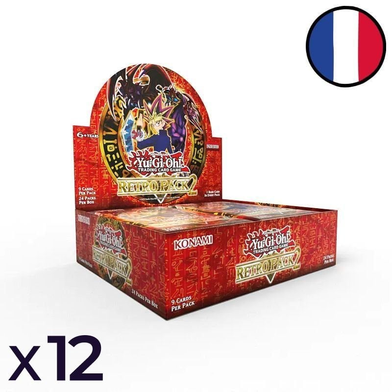 Set of 12 Displays of 24 Retro Pack 2 (2025 Reprint) Booster Packs - Yu-Gi-Oh! FR