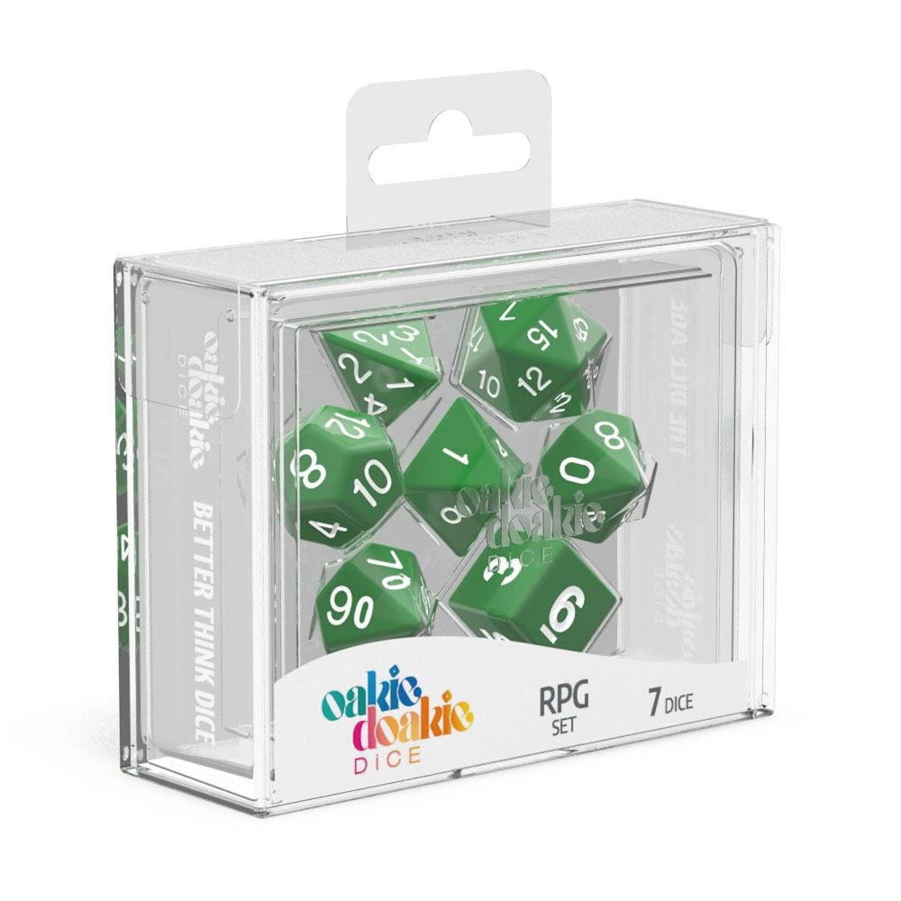 RPG Dice Set Solid Green - Oakie Doakie