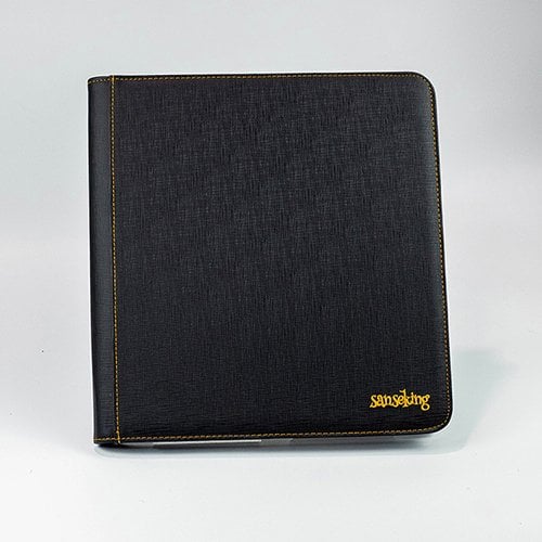 Portfolio 12-pocket Noir avec fermeture Zip - Sanseking