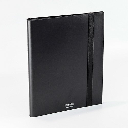 Portfolio 9-pocket Noir avec élastique de maintien - Sanseking