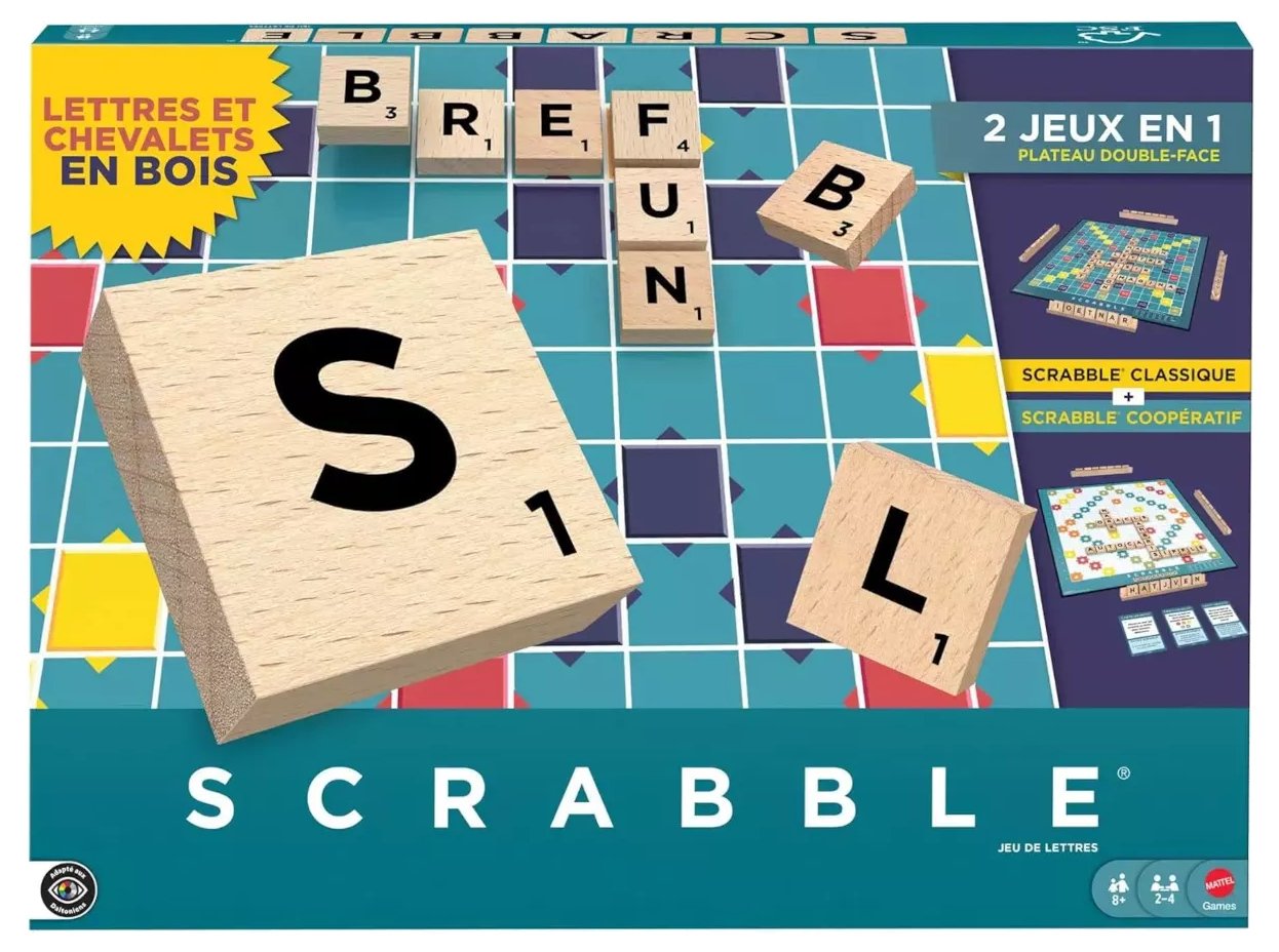 Scrabble - 2 jeux en 1 - En Bois