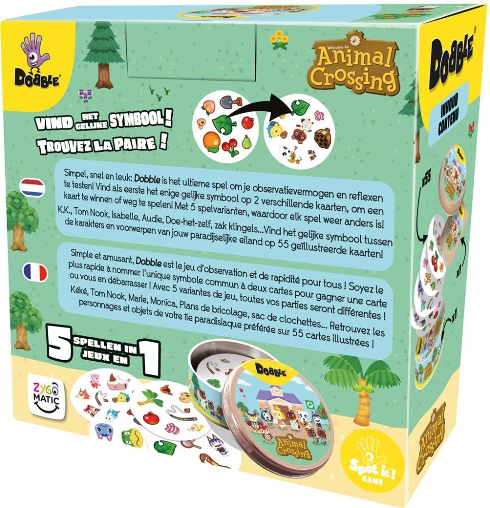 Asmodee Dobble Dinosaures – Jeu D’observation Et Rapidité – Dès 4 Ans, 2 à 8 Joueurs, 15 Min – Version Française