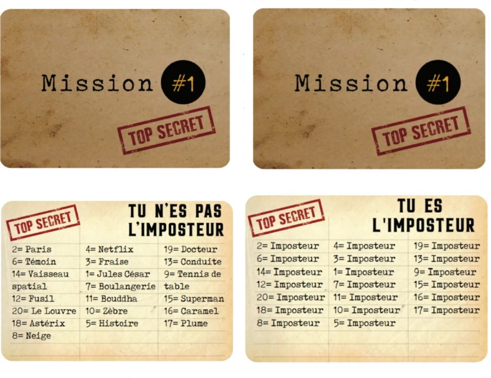 L'Imposteur: il divertentissimo gioco tascabile di mimi brevi e