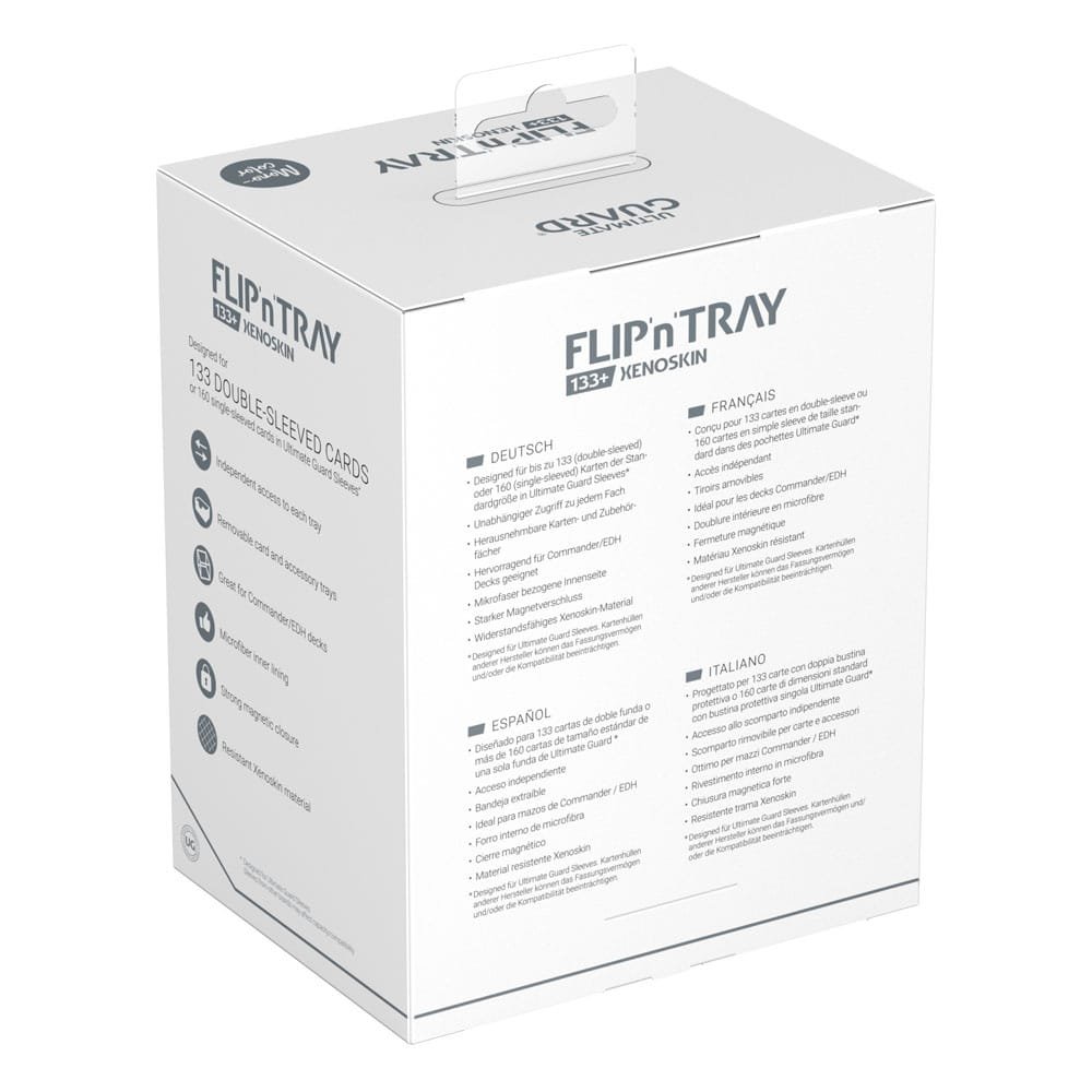 Flip'n'Tray Deck Case 133+ XenoSkin White - Ultimate Guard