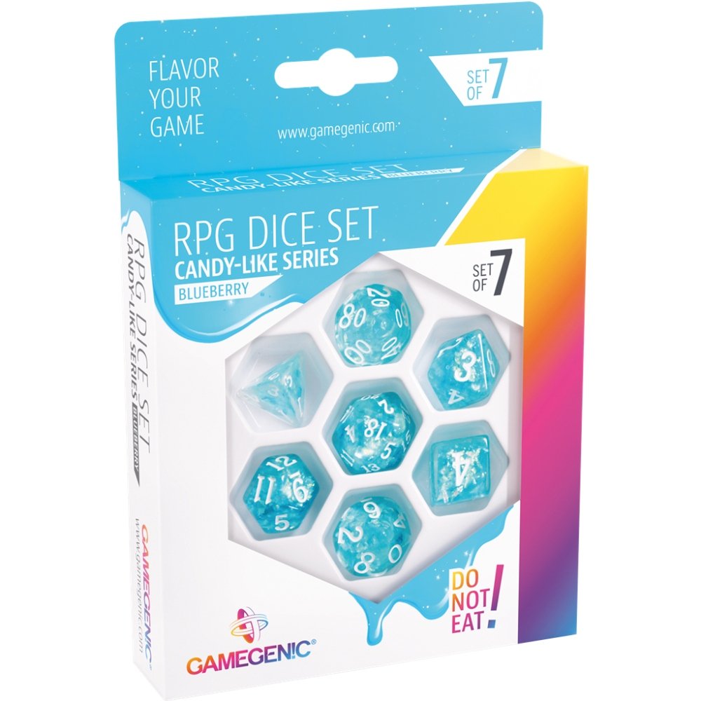 Set of 7 RPG dice Candy-Like Series Blueberry - Gamegenic