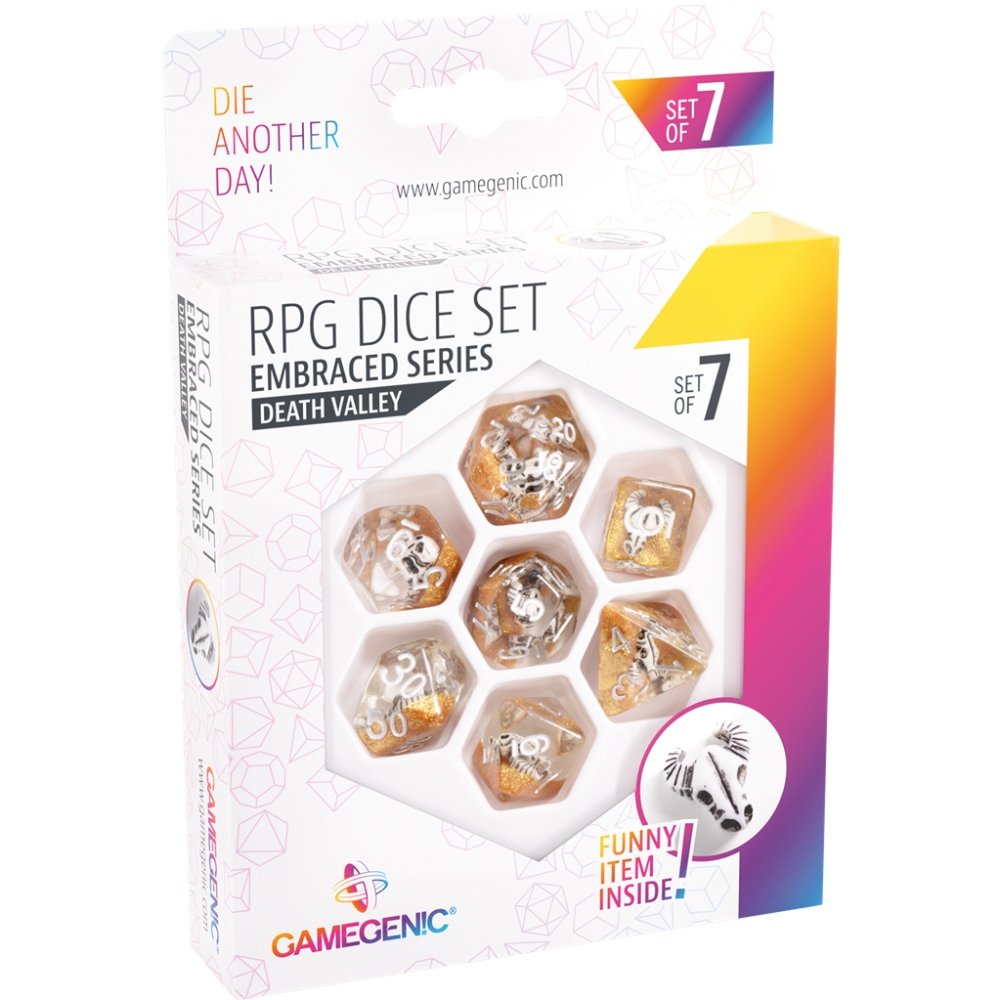 Set of 7 RPG dice Embraced Series Death Valley (Totem Mask) - Gamegenic