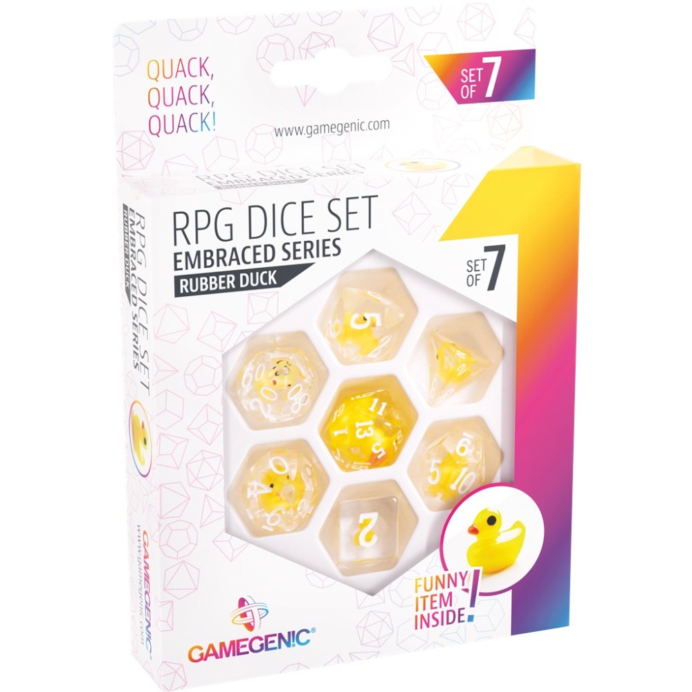 Set de 7 dés RPG Embraced Series Rubber Duck - Gamegenic