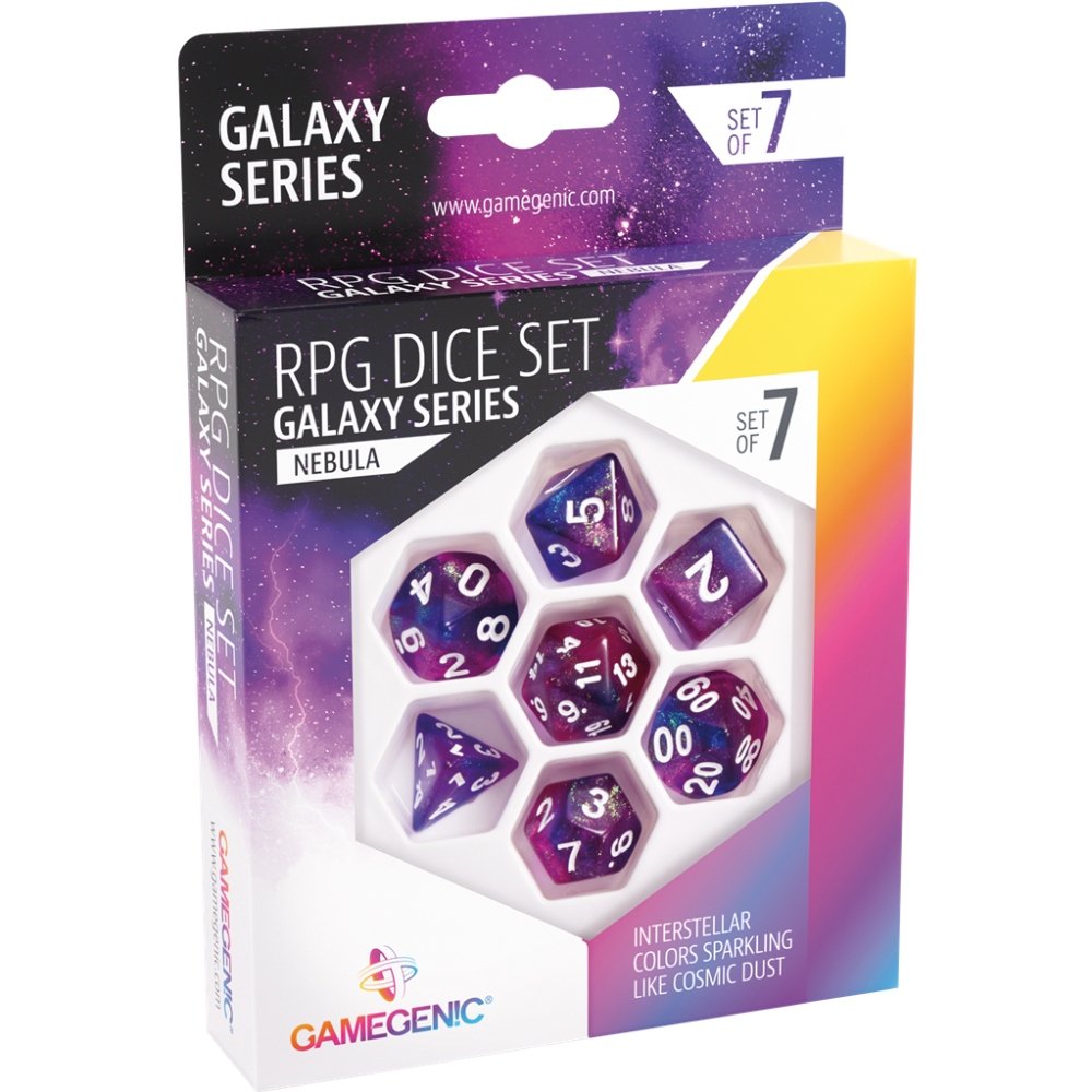 Set of 7 RPG Galaxy Series Nebula dice - Gamegenic
