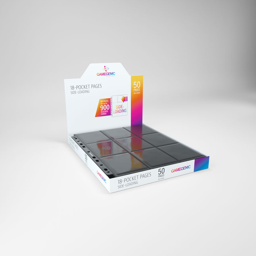 Set of 50 18-Pocket Pages Side-Loading Black - Gamegenic