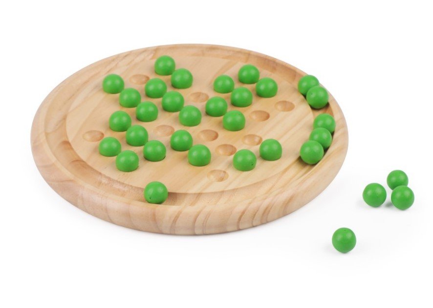 Solitaire Bois et Billes Vertes 22cm - Loisirs Nouveaux