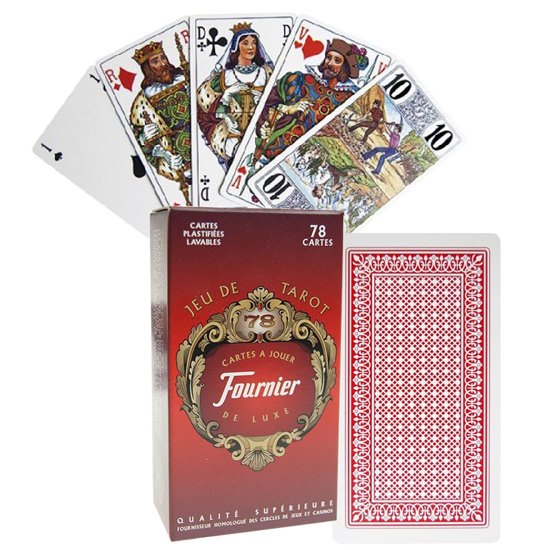 Fournier Tarot 78 Cards Luxury Red Back