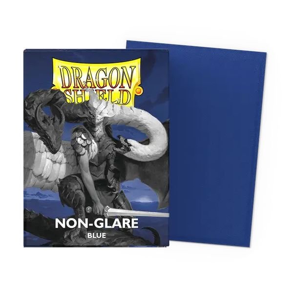 100 Pochettes Matte Non-Glare Format Standard Blue - Dragon Shield