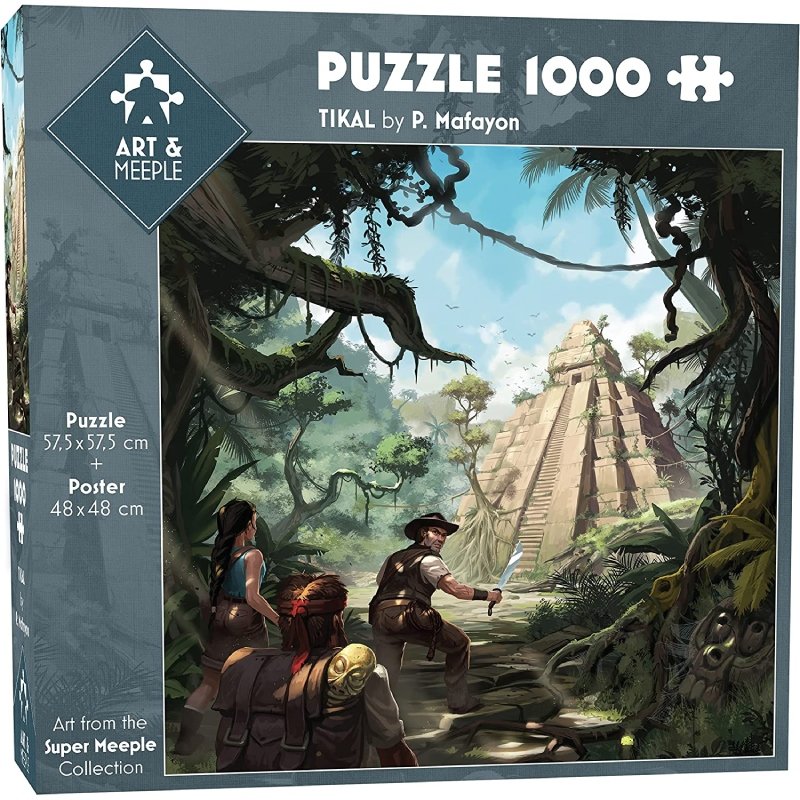 Jigsaw Puzzle 1000 Pieces - Art&Meeple Tikal by P. Mafayon - Tiki Editions