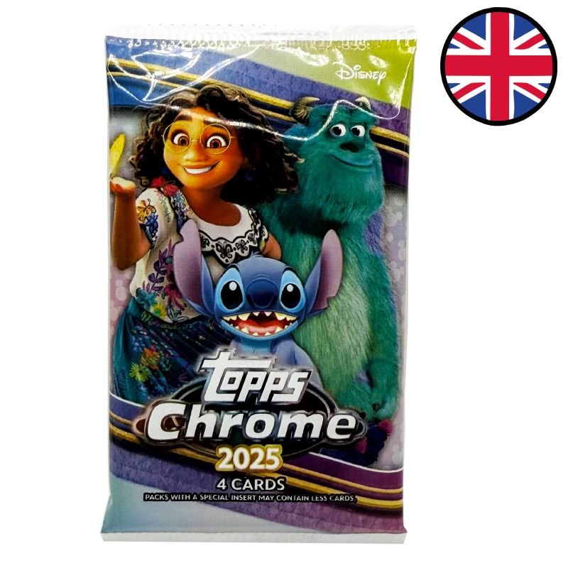 Paquet de 4 cartes Value Box Disney Chrome 2025 - Topps