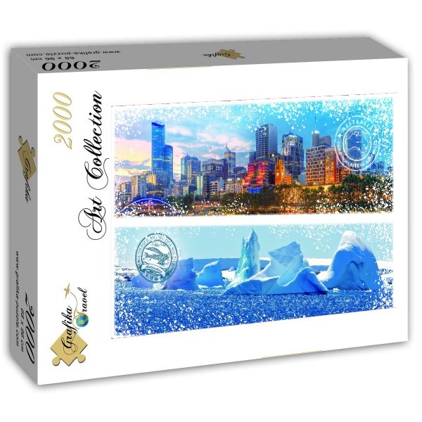 Jigsaw Puzzle 2000 Pieces - Art Travel around the World Australia, Antarctica - Grafika