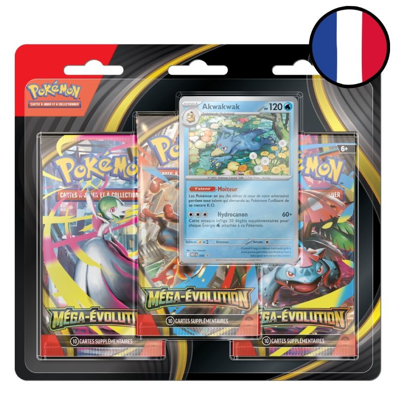Golduck Mega Evolution 3-Pack Blister - Pokémon FR