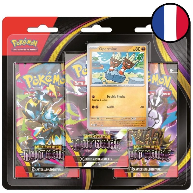 Tripack Méga-Évolution – Nuit Noire - Opermine - Pokémon FR